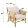 WILL - BORNEO Set: 2-Seater Sofa, 2 Armchairs, Teak Coffee Table