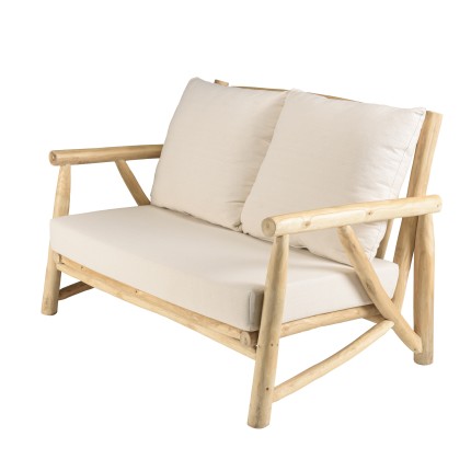 Ensemble MADURA WILL : canapé 2 p. 2 fauteuils en teck