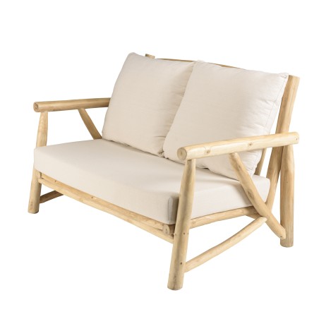 Ensemble MADURA WILL : canapé 2 p. 2 fauteuils en teck
