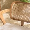 Ensemble FLORES en teck - Canapé 2 p., 2 fauteuils, 1 table basse