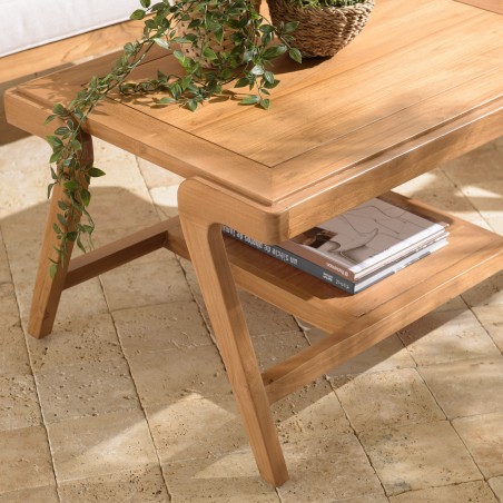 WILL - FLORES Set: 2-Seater Sofa, 2 Armchairs, 1 Teak Coffee Table