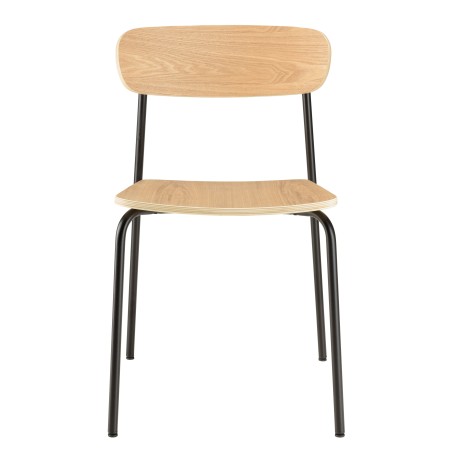 Lot de 2 chaises écolier en bois de frêne