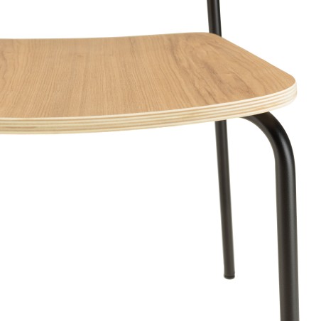 Lot de 2 chaises écolier en bois de frêne
