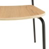 Lot de 2 chaises écolier en bois de frêne