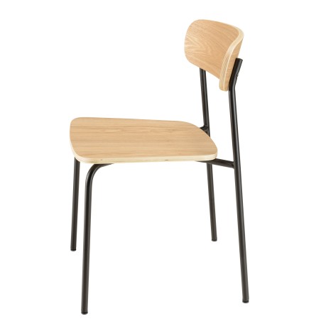Lot de 2 chaises écolier en bois de frêne
