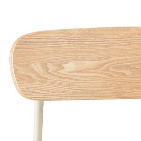 Lot de 2 chaises écolier en bois de frêne