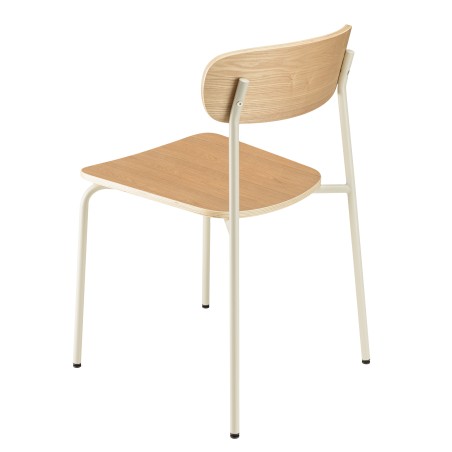 Lot de 2 chaises écolier en bois de frêne