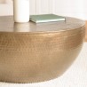 JOHAN Round Shell Coffee Table 90x90cm - Antique Gold Aluminum
