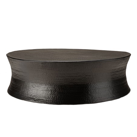 JOHAN Round Coffee Table 117x117cm - Black Aluminum