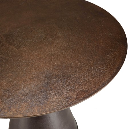 JOHAN Round Table 80cm - Brass-Colored Aluminum