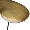 JAMES - Set of 2 Oval Coffee Tables in Matte Black and Gold Aluminum
