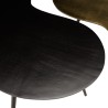 JAMES - Set of 2 Oval Coffee Tables in Matte Black and Gold Aluminum