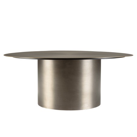 Table basse ronde JAMES en fer noir 80x80cm