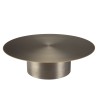 JAMES Round Coffee Table 120x120cm - Black Iron with Gold Trim