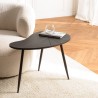 Table d'appoint ovoïde JAMES - Noir mat
