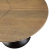 JAMES Side Table 65x65cm - Mango Wood Top & Black Flared Legs