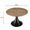Table d'appoint JAMES en bois de manguier 65x65cm