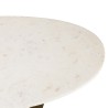 JAMES Coffee Table 100x56cm - Marble Top & Gold Flared Legs