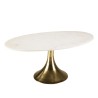 Table basse JAMES en marbre et doré - 100x56cm