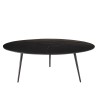 Table basse ronde JAMES en aluminium noir mat 100x100cm