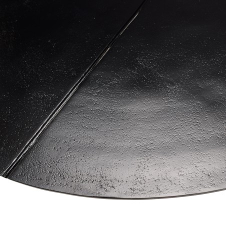 JAMES Round Coffee Table 100x100cm - Matte Black Aluminum