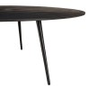 Table basse ronde JAMES en aluminium noir mat 100x100cm