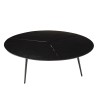 Table basse ronde JAMES en aluminium noir mat 100x100cm