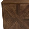 KIARA Sideboard 3 Doors Recycled Wood Symmetrical Shapes Metal Legs