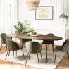 KIARA Oval Dining Table 240x110cm - Chevron Top | Unique and Stylish Design