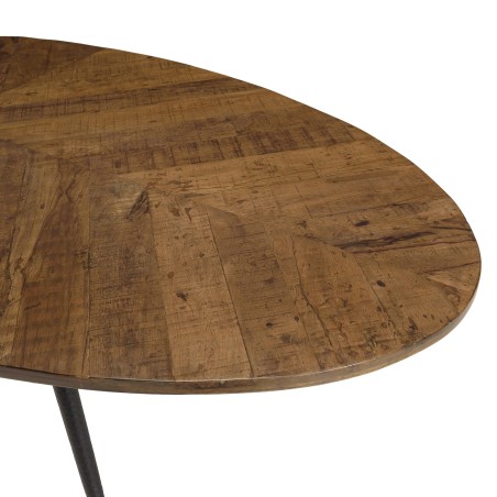 KIARA Oval Dining Table 240x110cm - Chevron Top | Unique and Stylish Design