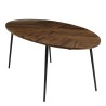 KIARA Oval Dining Table 240x110cm - Chevron Top | Unique and Stylish Design