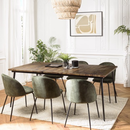 Table à manger KIARA en bois recyclé 200x100cm