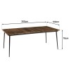 Table à manger KIARA en bois recyclé 200x100cm
