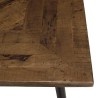 Table à manger KIARA rect. 220x100cm bois de teck et acier