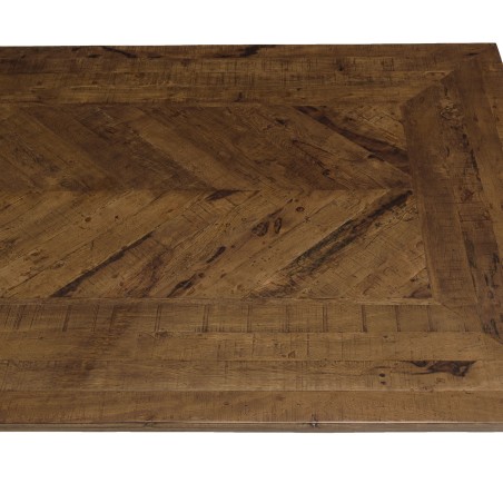 KIARA Rectangular Dining Table 220x100cm - Teak Top and Steel Legs