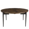 KIARA Round Coffee Table 80x80cm Recycled Wood with Metal Legs