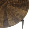 KIARA Round Coffee Table 80x80cm Recycled Wood with Metal Legs