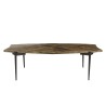 KIARA Coffee Table with Concave Edges 135x75cm Recycled Wood
