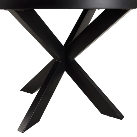 BASILE Dining Table 120x120 Rust Colour with Stone Effect