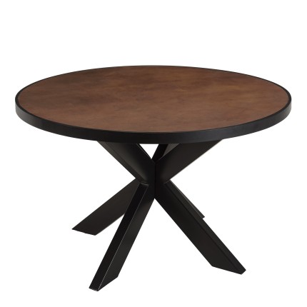 Table à manger BASILE 120x120 couleur rouille