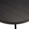 Table à manger BASILE 120x120cm noir effet pierre