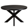 BASILE Dining Table 120x120cm Black Stone Effect Top