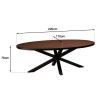 BASILE Dining Table 220x110 Rust Color with Stone Effect