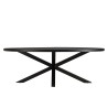 BASILE Dining Table 220x110cm Black Stone Effect Top