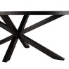 Table à manger BASILE 220x110cm plateau noir effet pierre