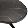 BASILE Dining Table 220x110cm Stone Effect with Gold Motifs
