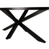 BASILE Dining Table 220x110cm Stone Effect with Gold Motifs