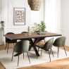 Table à manger BASILE 220x100 couleur rouille