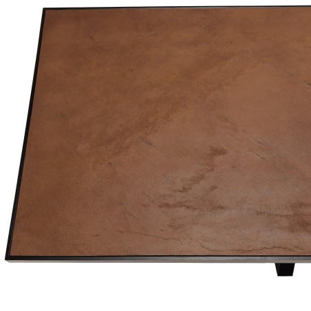 BASILE Dining Table 220x100 Rust Color Stone Effect