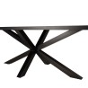 BASILE Dining Table 220x100 Rust Color Stone Effect
